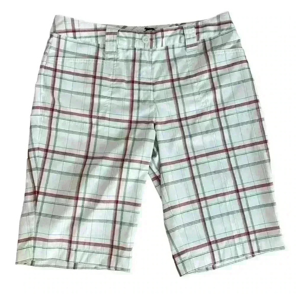 SLAZENGER White & Red Plaid Women’s Golf Shorts Size 4 - Picture 8 of 8